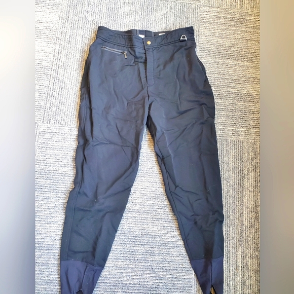 Eddie Bauer Black Zip Pocket Stirrup Ski Pants Women's Size 16P - Picture 1 of 4